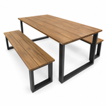 Load image into Gallery viewer, Richmond 3pc Dining Setting - Gunmetal