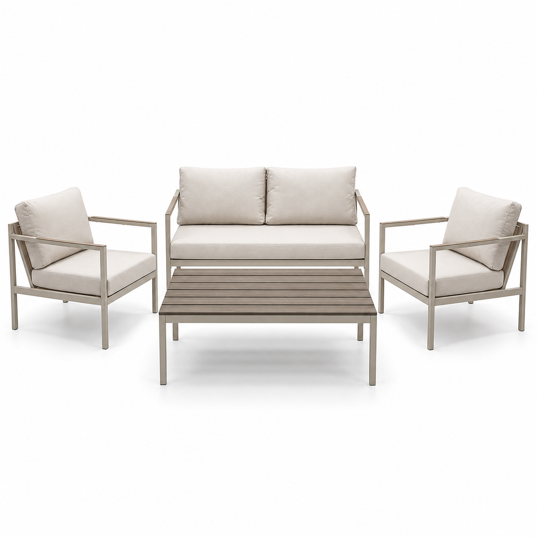 Zante 4pc Lounge Setting - Cream