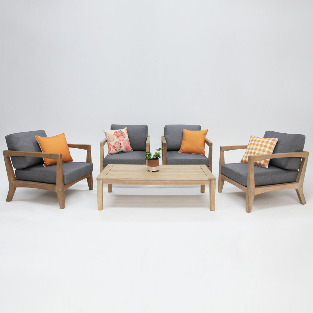 Ariana 5pc Armchair Lounge Setting