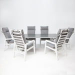 Load image into Gallery viewer, Athena 7pc Recline Dining Setting - White
