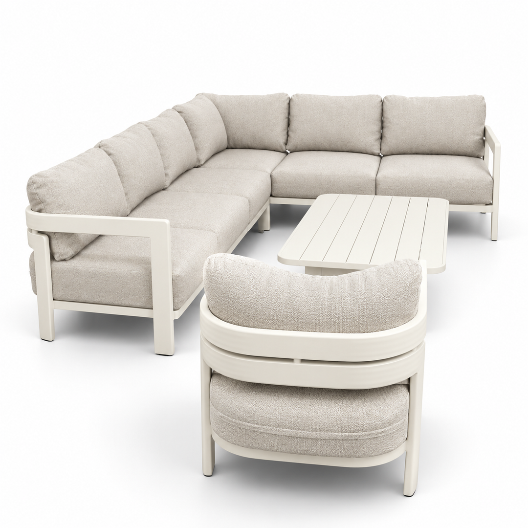 Liberty Corner Lounge Setting with Armchair - Cream