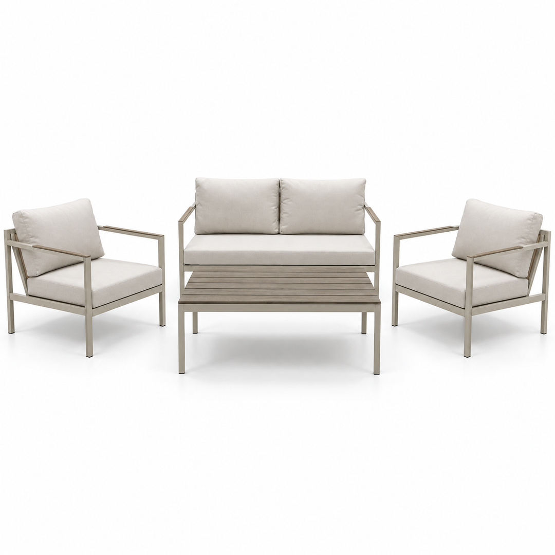 Zante 4pc Lounge Setting - Cream