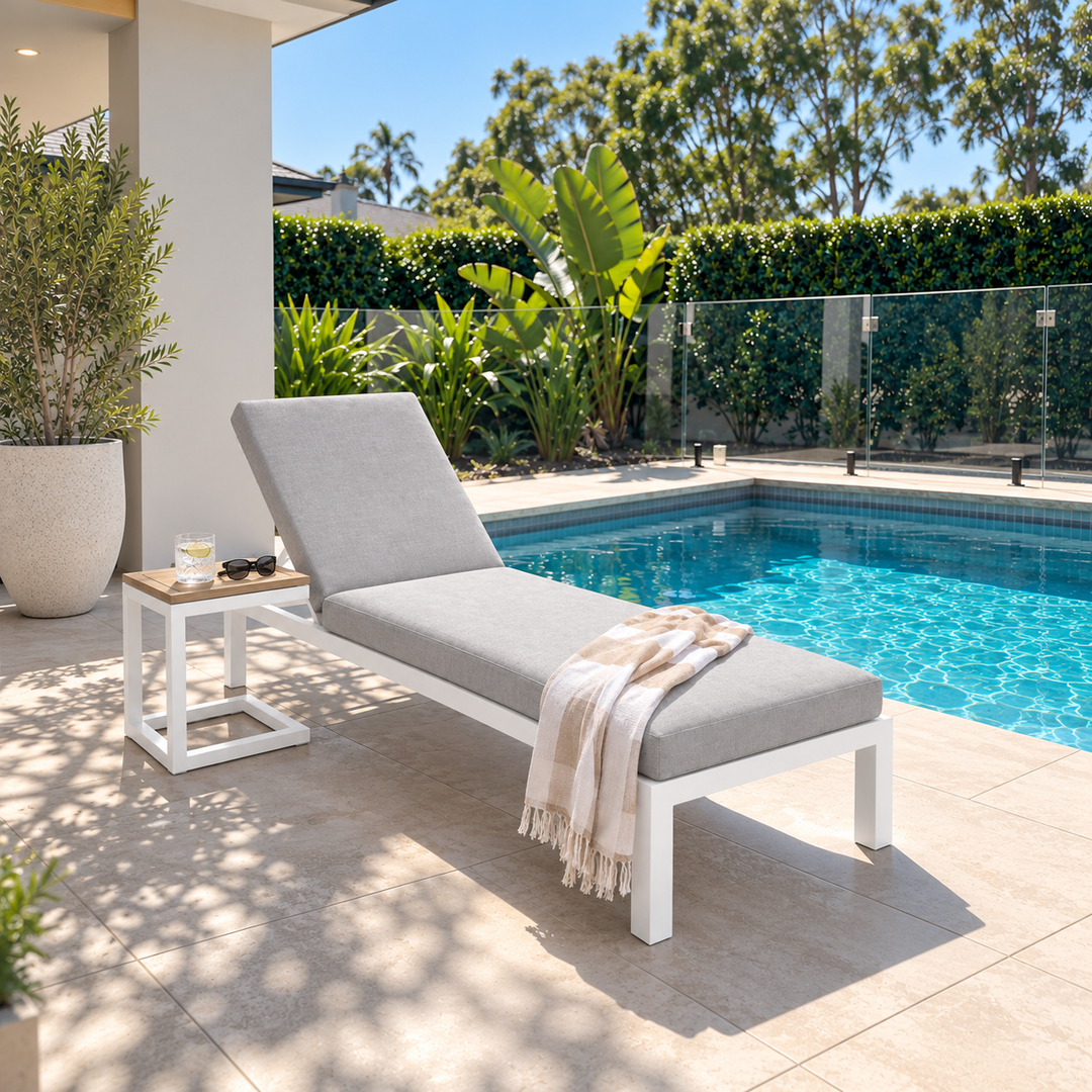 Colorado 2pc Sunlounge Setting - White