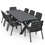 Load image into Gallery viewer, Ravenne Mariss 9pc Dining Setting - Black