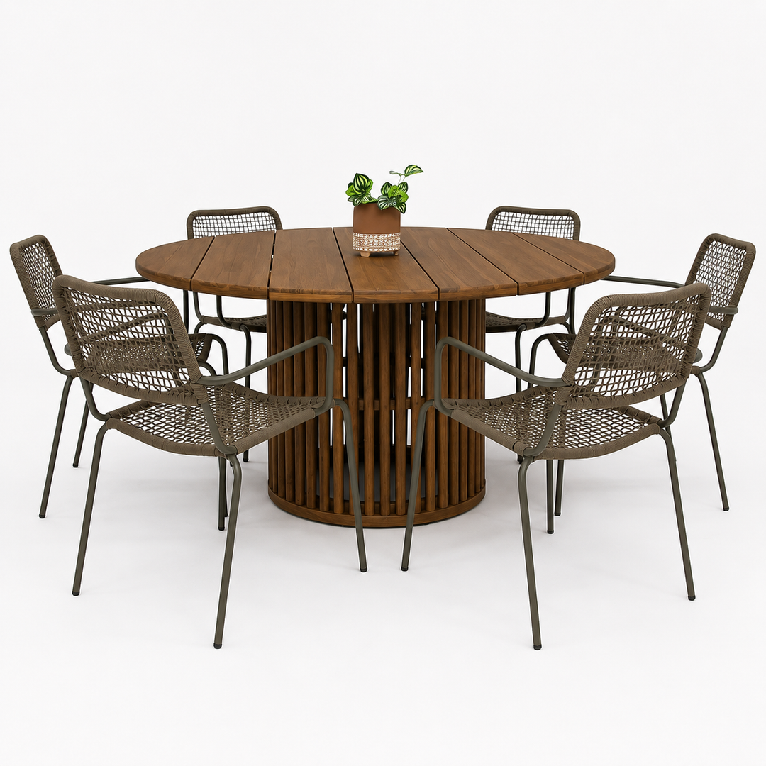 Cairns Bahamas 7pc Dining Setting - Olive