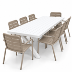 Load image into Gallery viewer, Ravenne Mariss 9pc Dining Setting - White Taupe