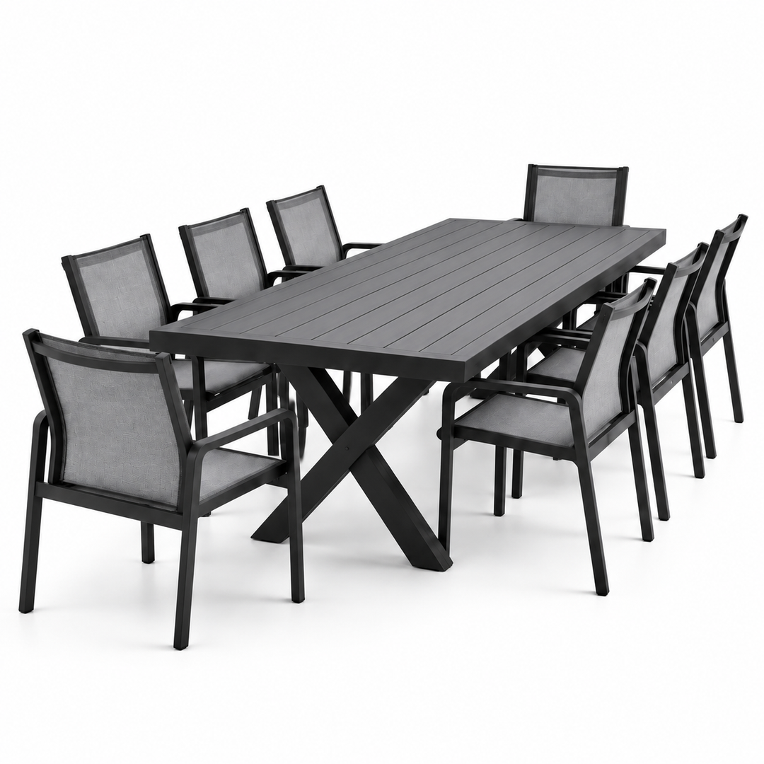 Ravenne Alexi 9pc Dining Setting - Black