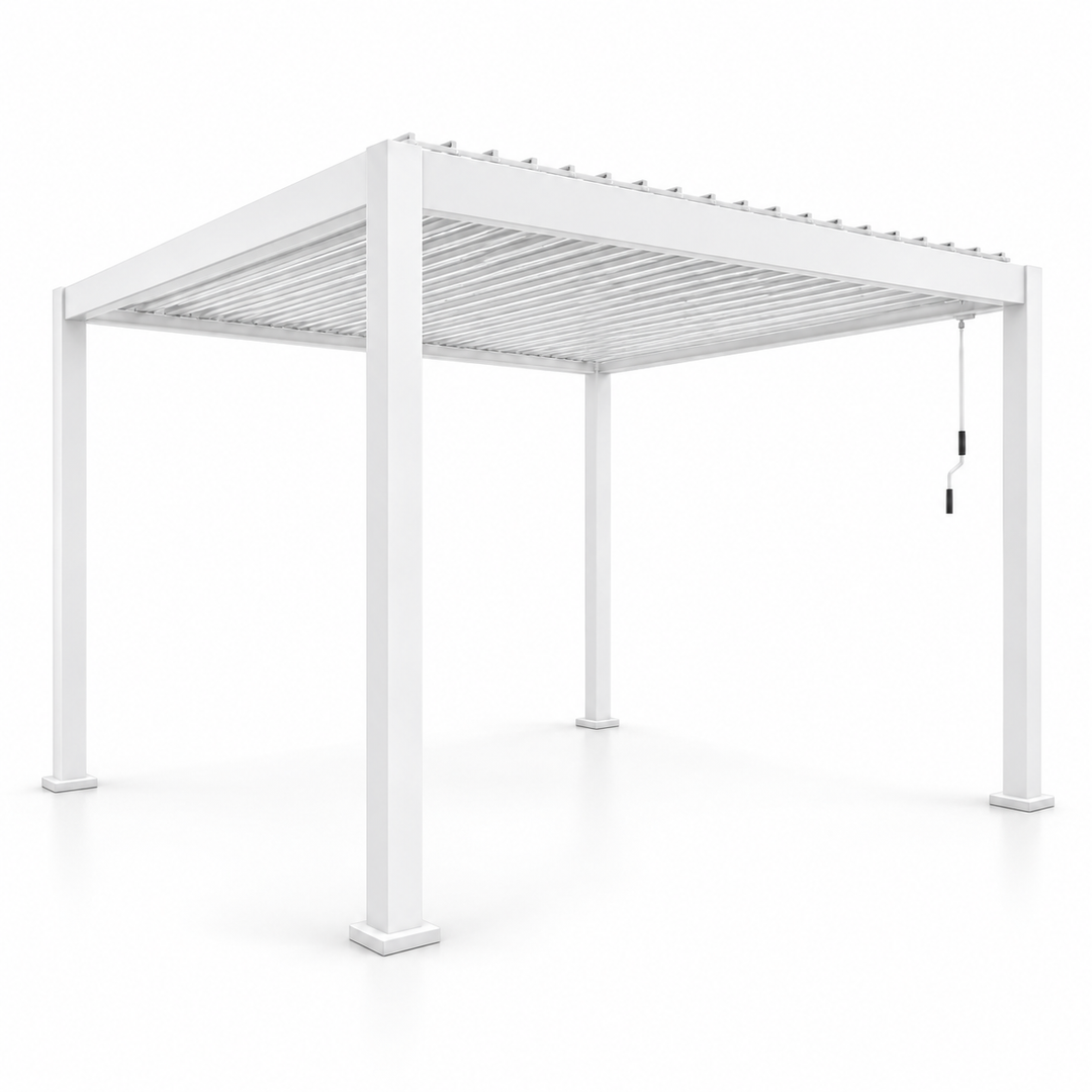 3x3 Aluminium Pergola White