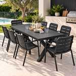 Load image into Gallery viewer, Ravenne Mariss 9pc Dining Setting - Black