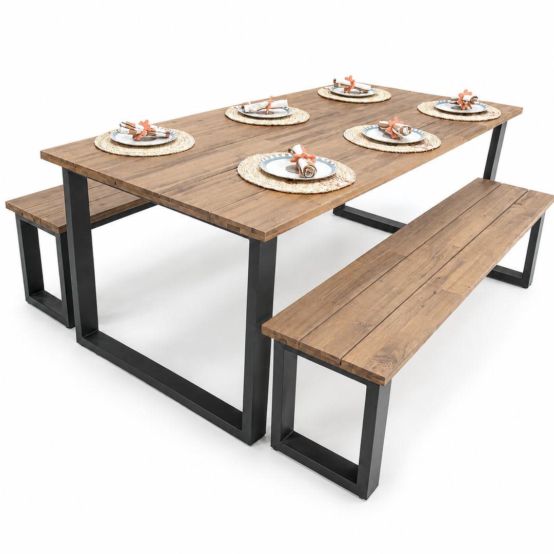 Richmond 3pc Dining Setting - Gunmetal