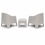 Load image into Gallery viewer, Varsity 3pc Tub Chair Setting - Light Grey