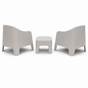 Varsity 3pc Tub Chair Setting - Light Grey