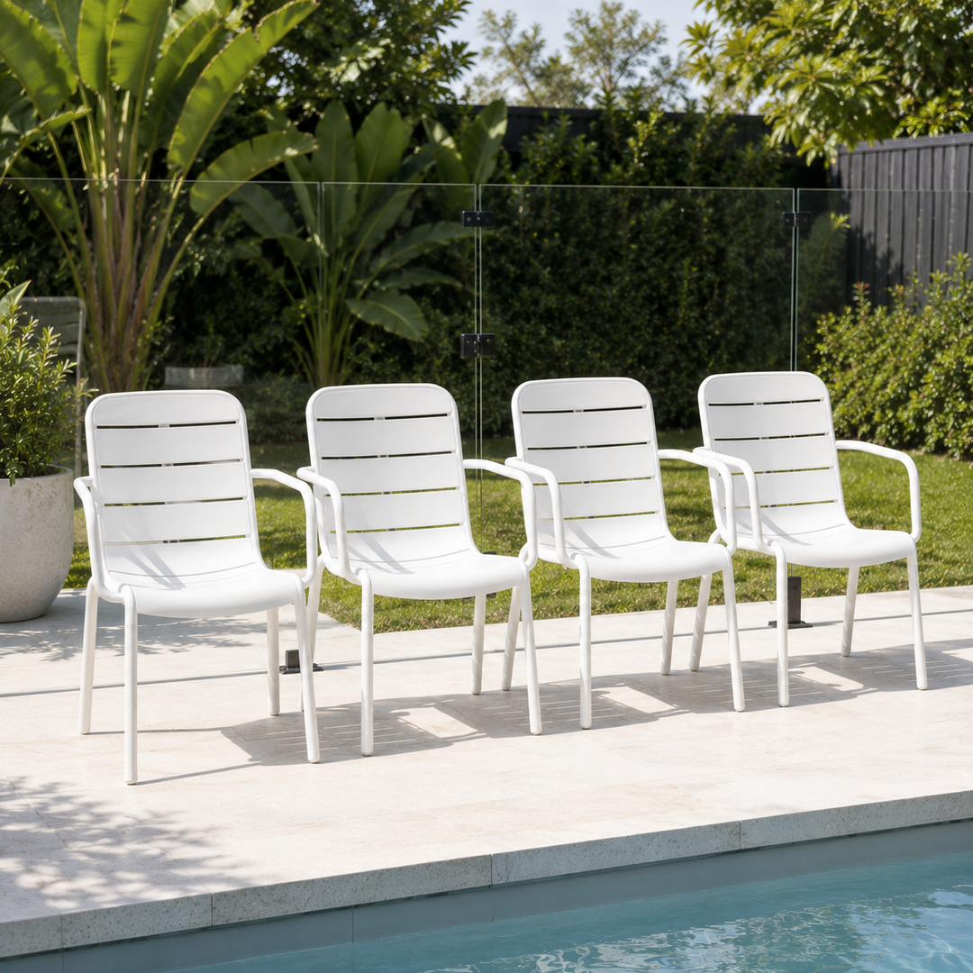 Mariss Dining Chair Set of 4 - White