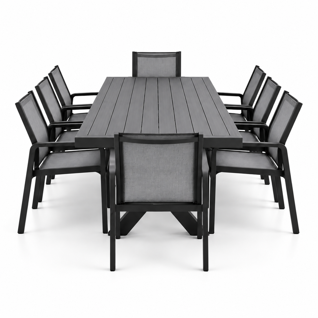 Ravenne Alexi 9pc Dining Setting - Black