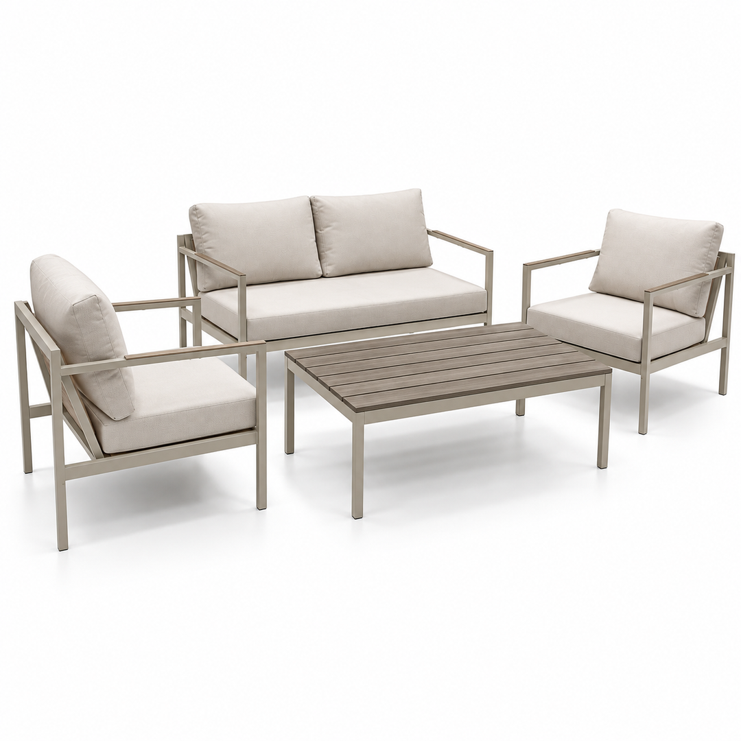 Zante 4pc Lounge Setting - Cream