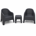 Load image into Gallery viewer, Varsity 3pc Tub Chair Setting - Dark Grey