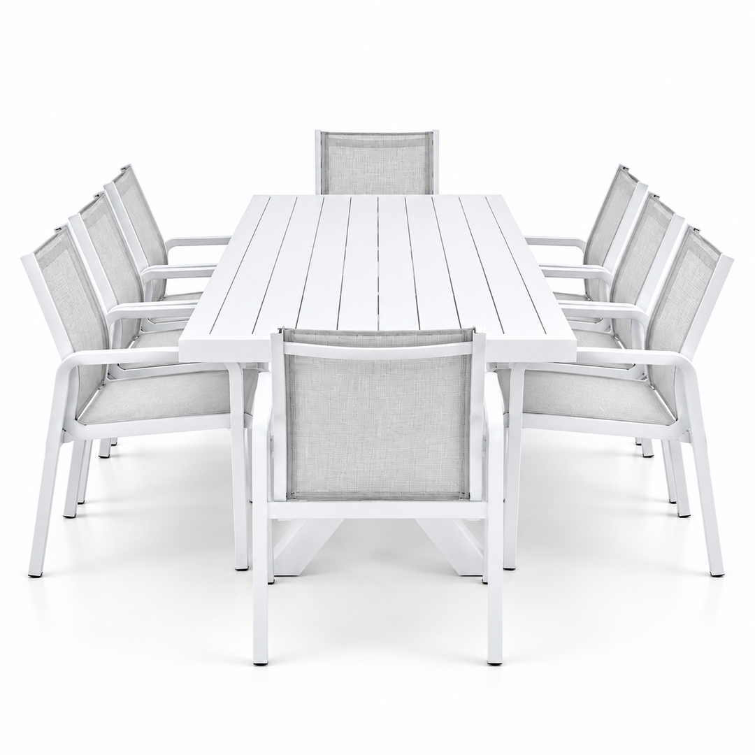 Ravenne Alexi 9pc Dining Setting - White