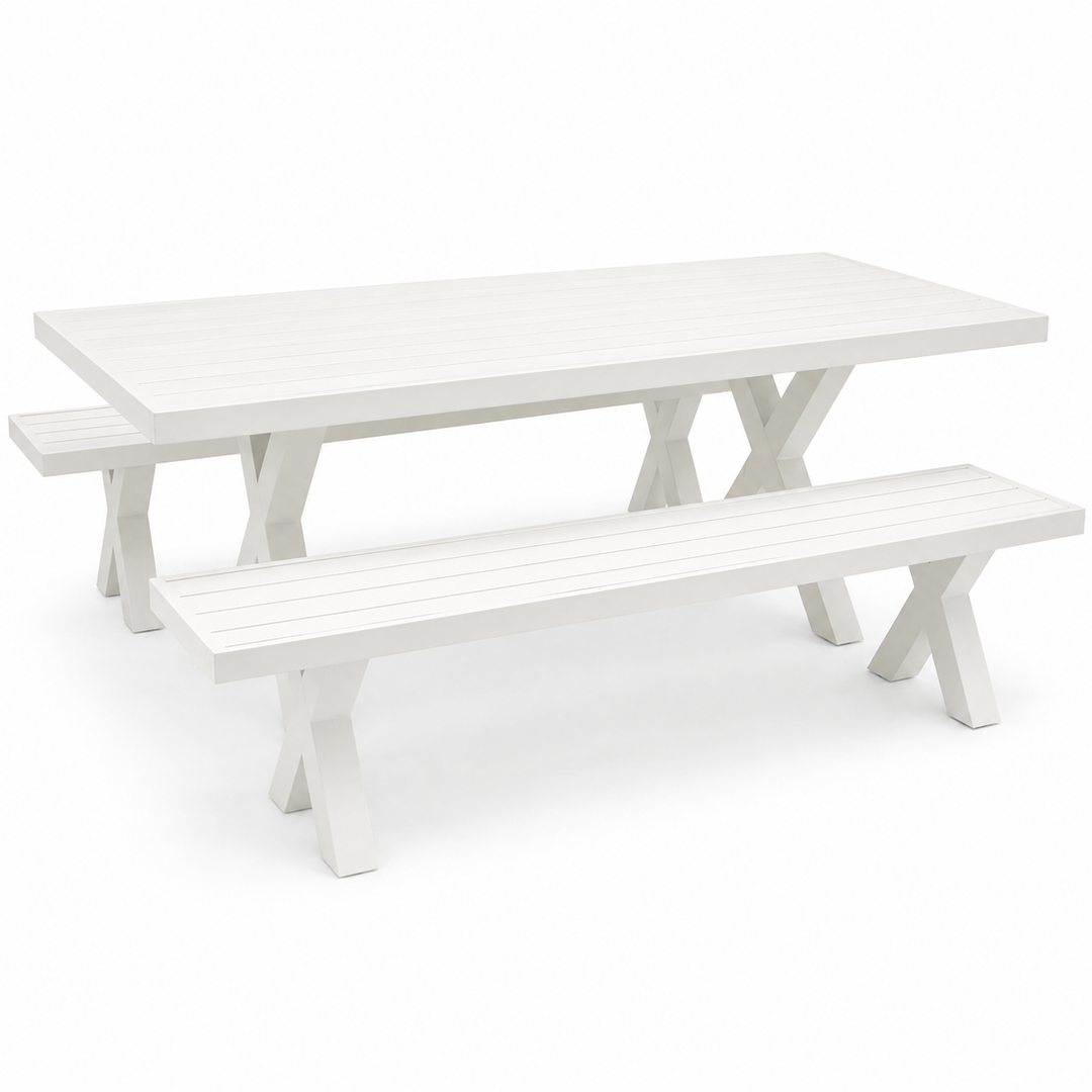 Ravenne 3pc Dining Setting - White