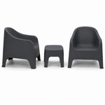 Load image into Gallery viewer, Varsity 3pc Tub Chair Setting - Dark Grey