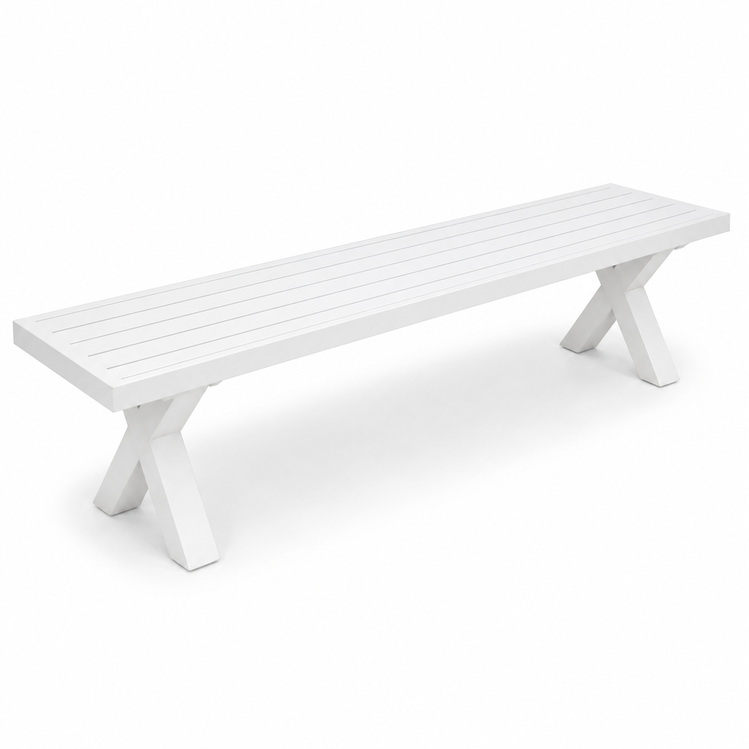 Ravenne 220cm Bench - White