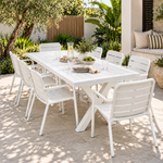 Load image into Gallery viewer, Ravenne Mariss 9pc Dining Setting - White