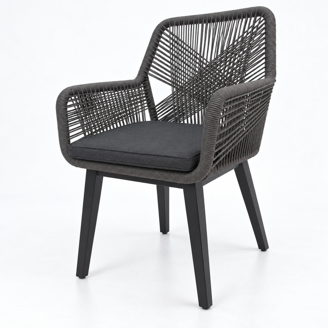 Albenga Steel Dining Chair - Black
