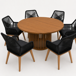 Load image into Gallery viewer, Cairns Albenga 7pc Dining Setting - Black