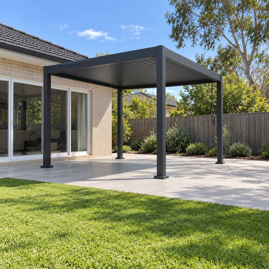 3x3 Aluminium Pergola Grey