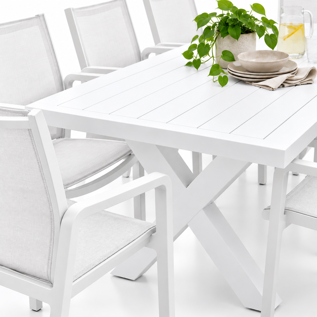 Ravenne Alexi 9pc Dining Setting - White