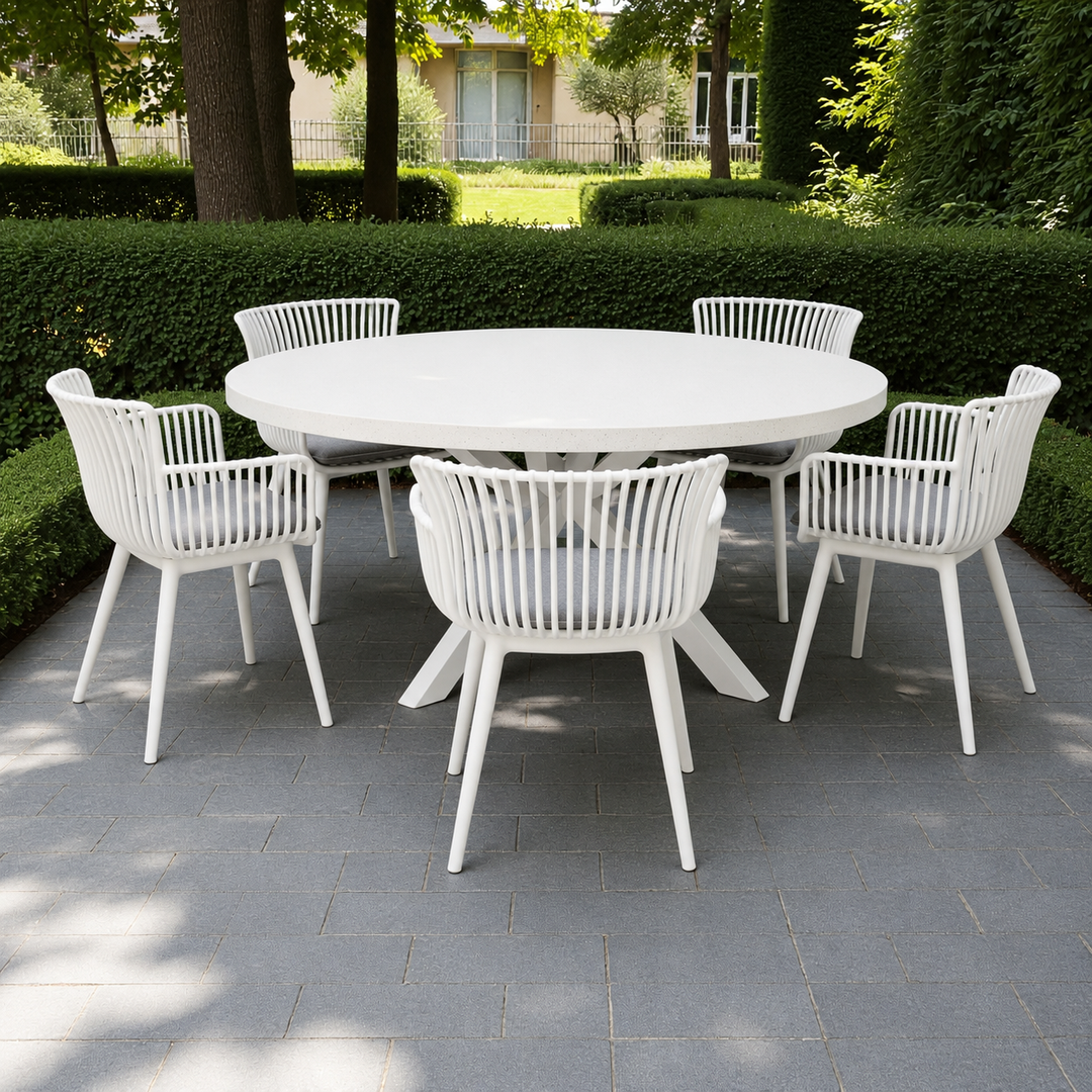 Drift Canela Round 6pc Dining Setting
