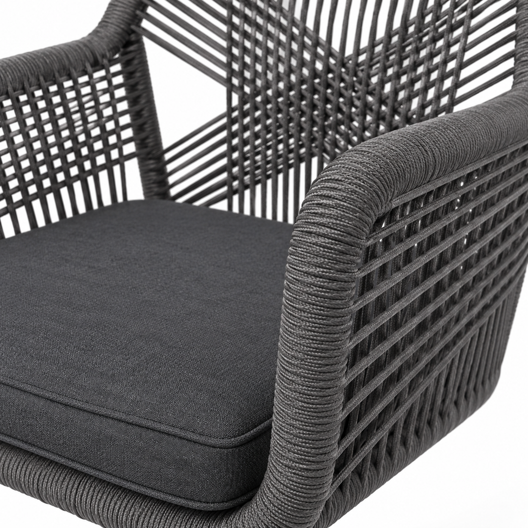 Albenga Steel Dining Chair - Black