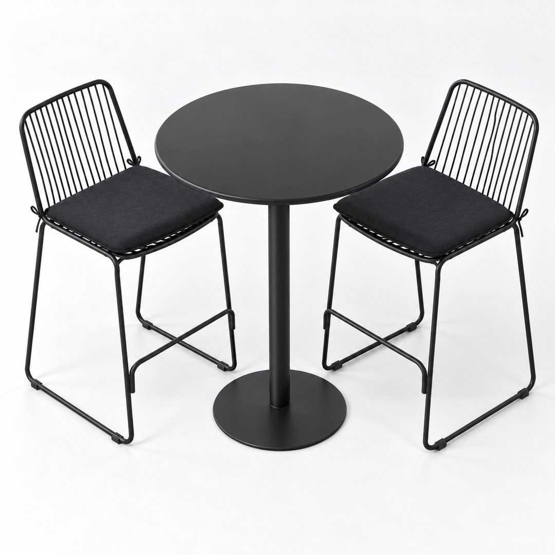 Kenty Cila 3pc Bar Setting - Black