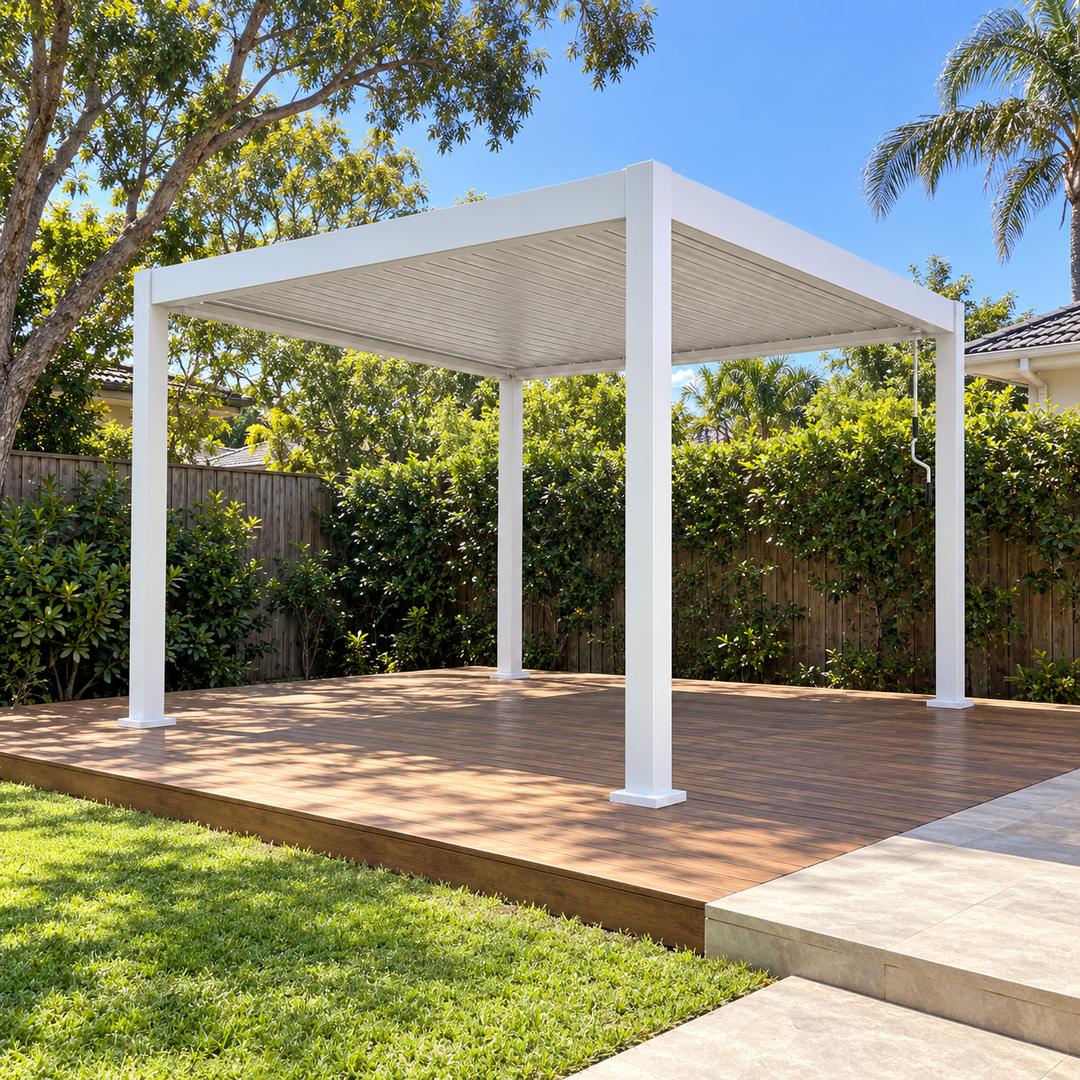 3x3 Aluminium Pergola White