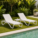 Load image into Gallery viewer, Aloha 3pc Sunlounge Setting - White