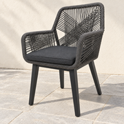 Albenga Steel Dining Chair - Black