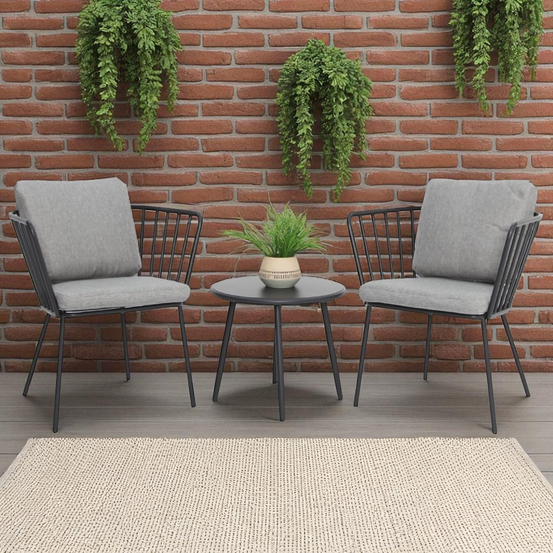 Daisy 3pc Balcony Setting - Grey
