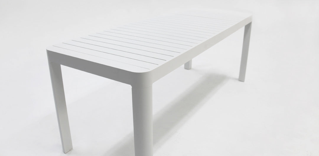 Frankie Azura 7pc Dining Set Armless - White
