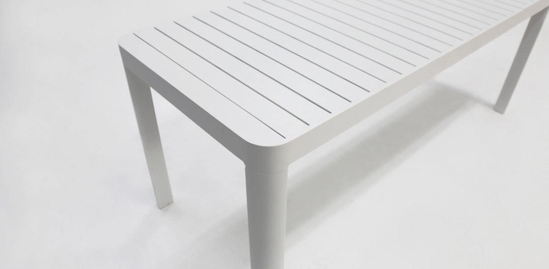 Frankie Azura 7pc Dining Set Armless - White