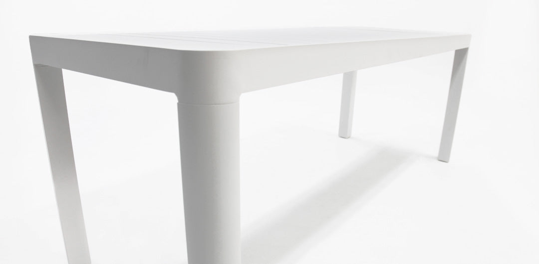 Frankie Azura 7pc Dining Set Armless - White