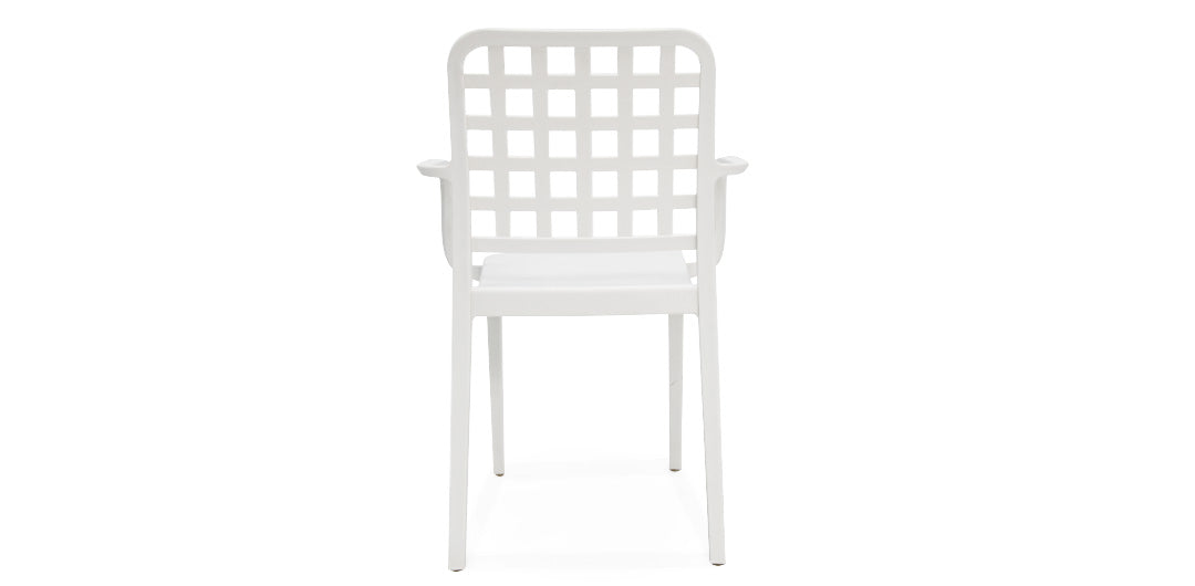 Frankie Azura 9pc Dining Set Armchair - White