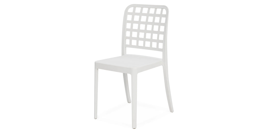 Frankie Azura 9pc Dining Set ARMLESS - White