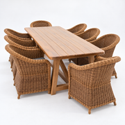 Panama Portland 9pc 9pc Dining Set - Natural