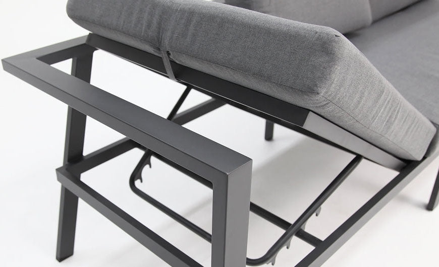 San Antonio Corner Lounge Setting - Gunmetal