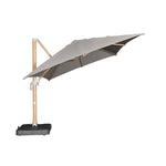 Load image into Gallery viewer, Santa Fe 3x4m Cantilever Umbrella Timber Look Frame with Water Base - Light Grey
