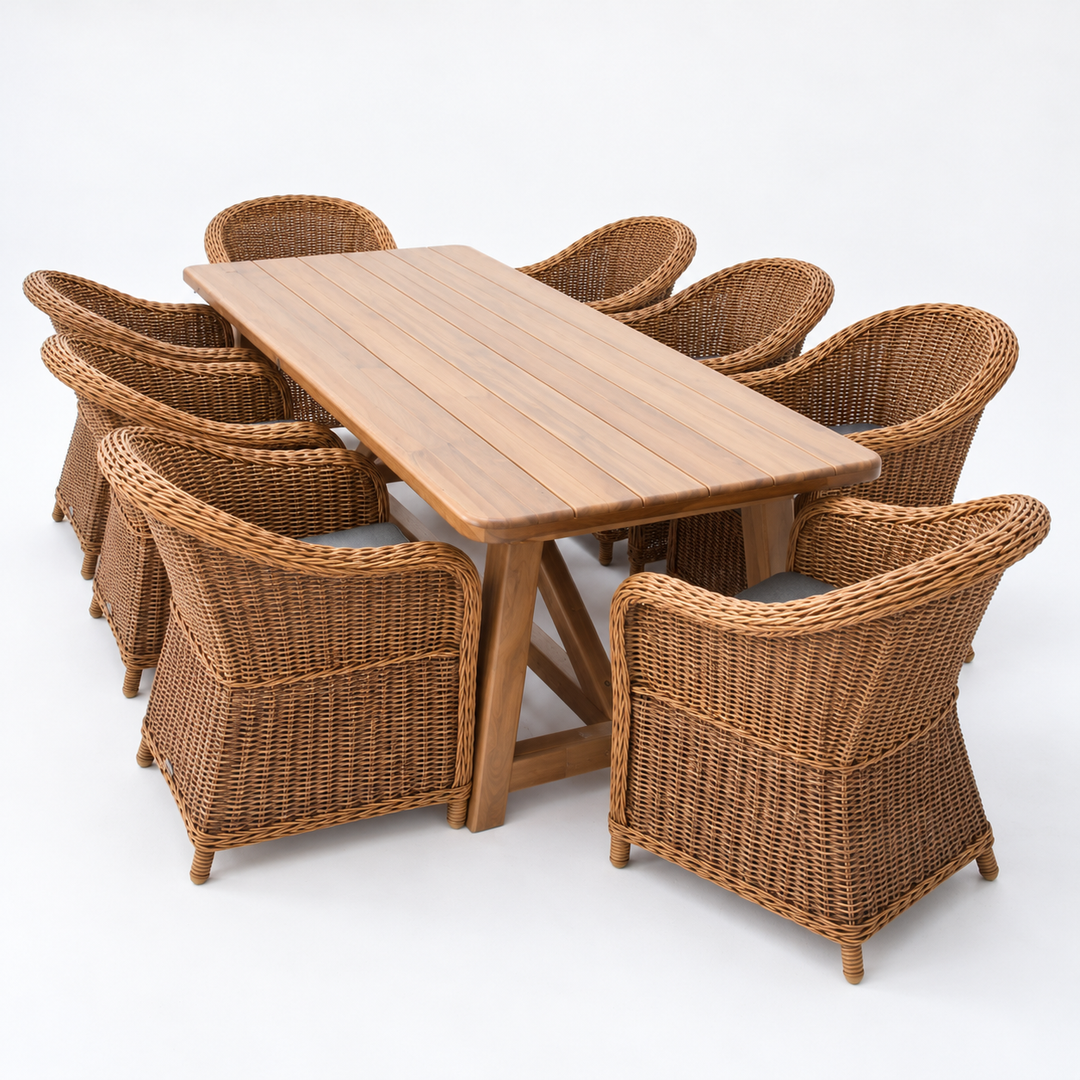 Panama Portland 9pc 9pc Dining Set - Natural