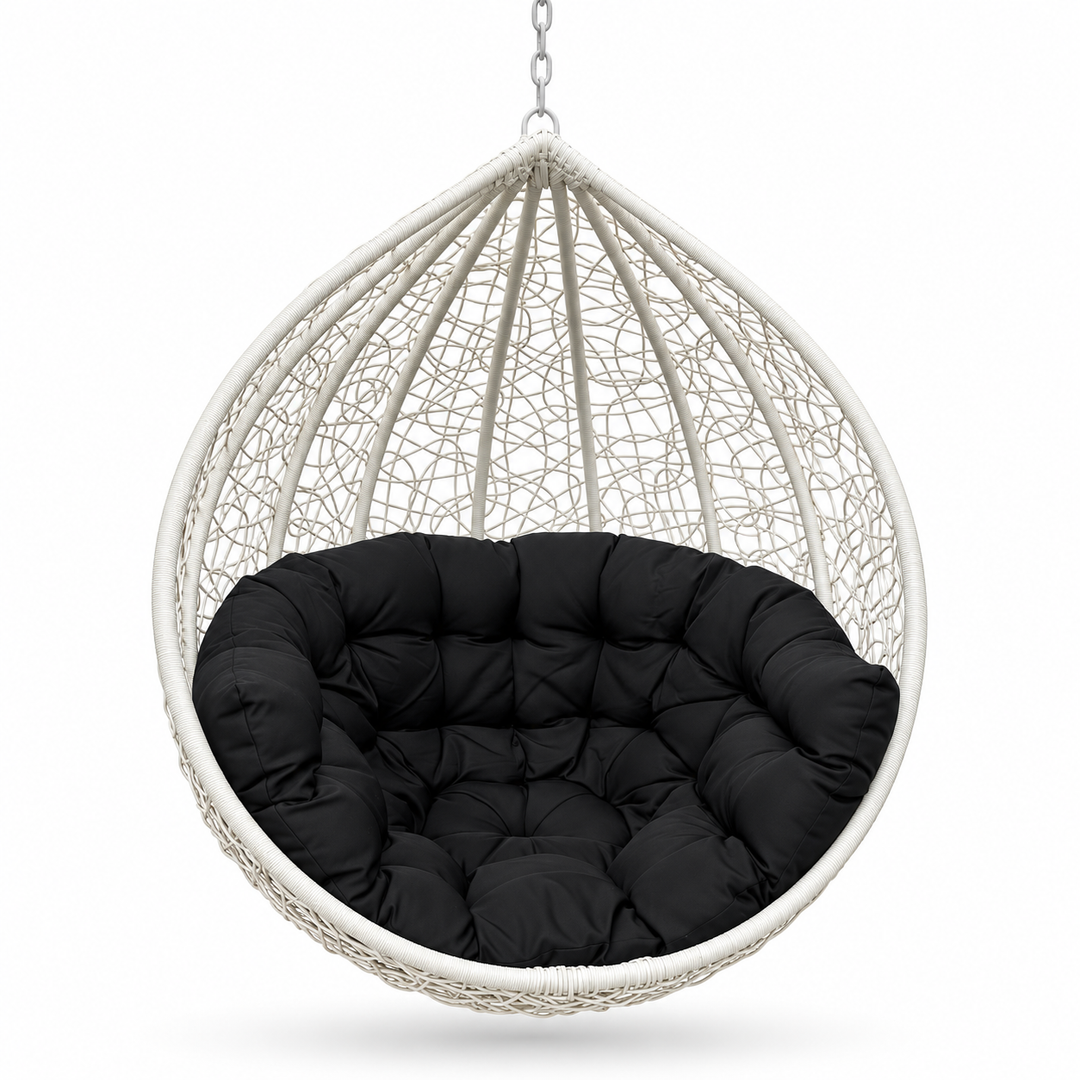 Kakadu Pod Chair - White/Black POD ONLY