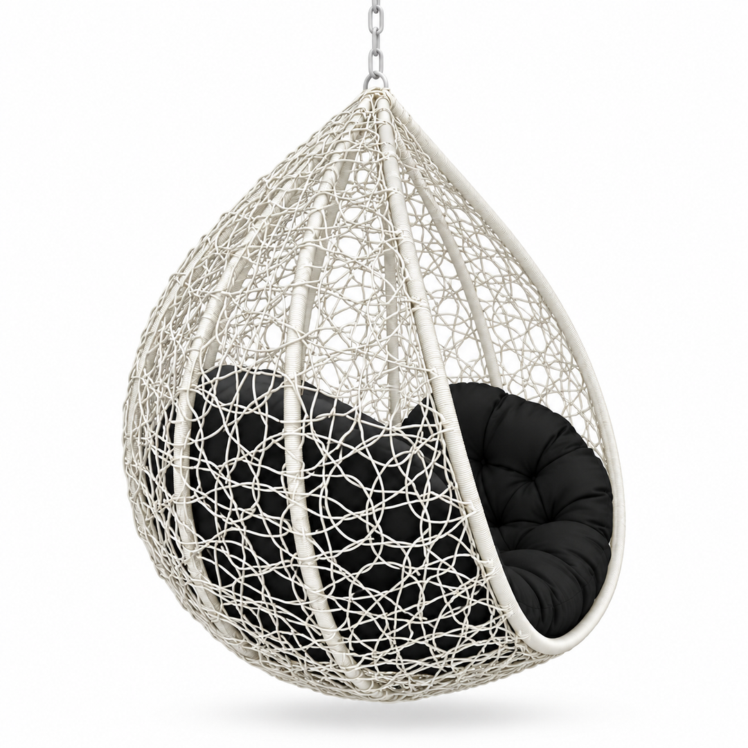 Kakadu Pod Chair - White/Black POD ONLY