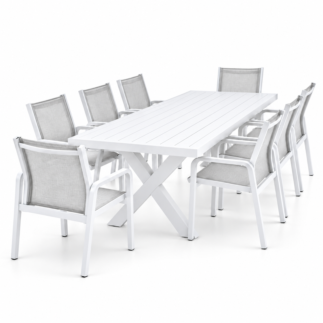 Ravenne Alexi 9pc Dining Setting - White