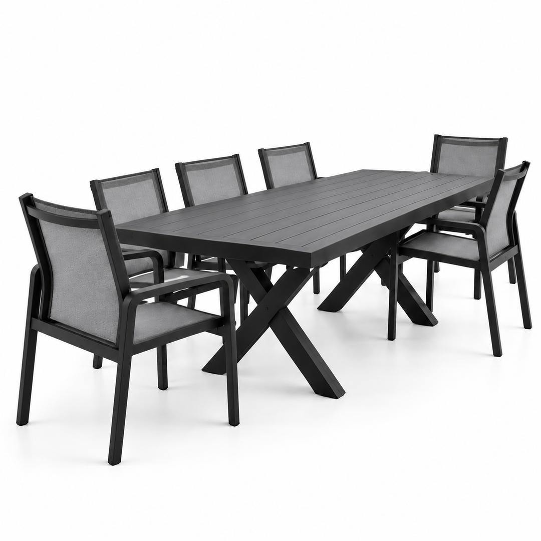 Ravenne Alexi 9pc Dining Setting - Black