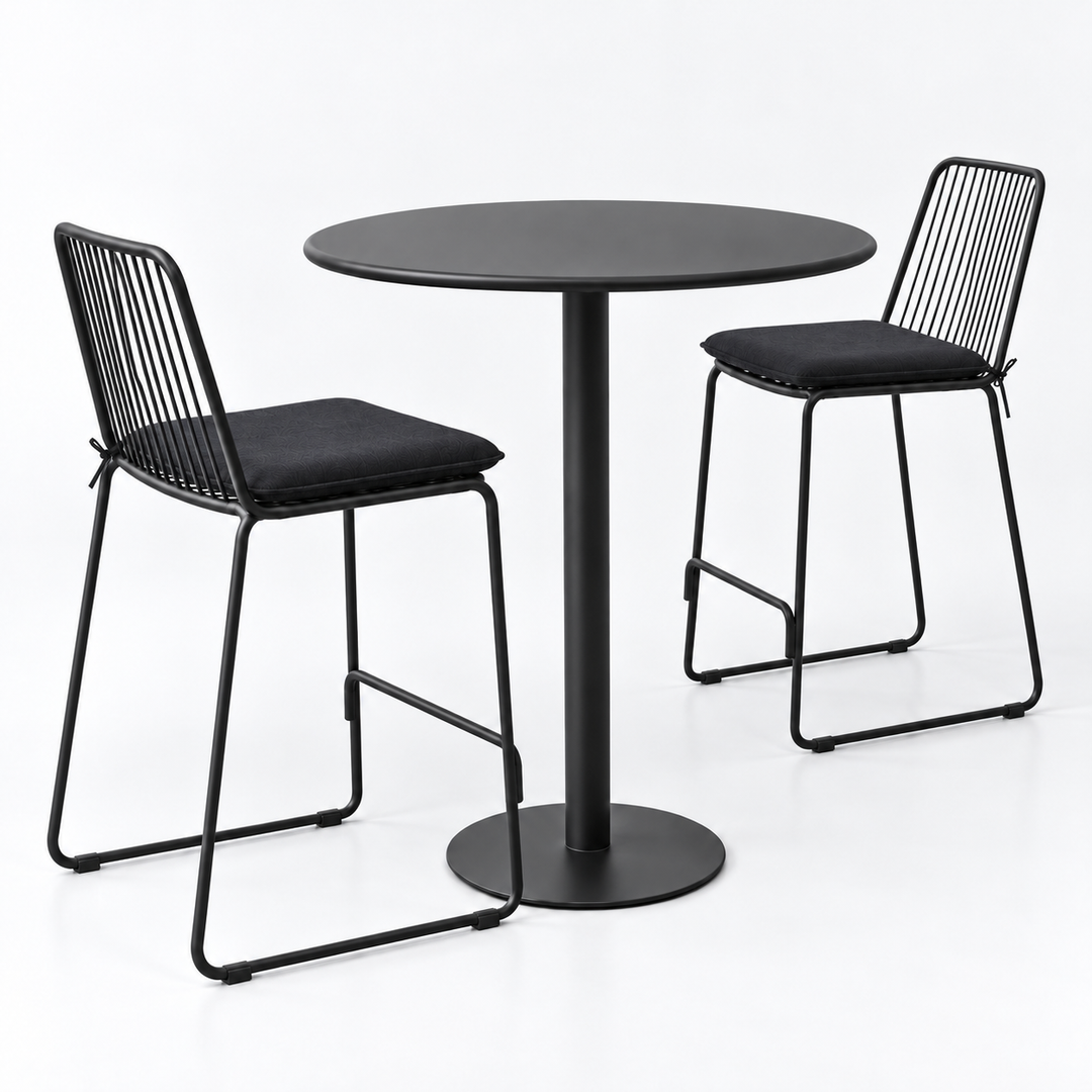 Kenty Cila 3pc Bar Setting - Black